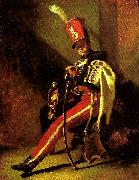 Theodore   Gericault trompette de hussards oil painting on canvas